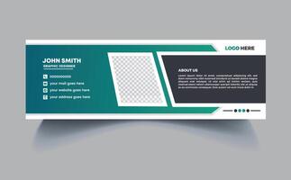 Professional Modern Email Signature Design Template Pro EPS10 vector