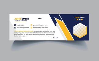 Professional Modern Email Signature Design Template Pro EPS10 vector