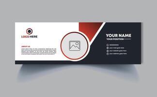 Professional Modern Email Signature Design Template Pro EPS10 vector