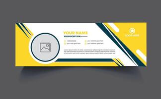 Corporate Business email signature Template Design Pro SVG vector