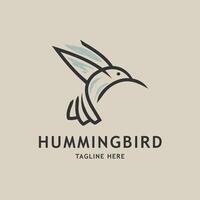 hummingbird logo design template illustration icon element isolated vector