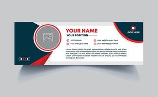 Corporate Business email signature Template Design Pro SVG vector