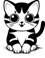 contento gatito gato vector