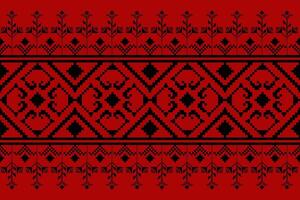 píxel modelo étnico oriental tradicional diseño tela modelo textil vector