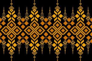 Pixel pattern ethnic oriental traditional design fabric pattern textile vector