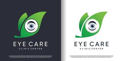 ojo cuidado logo icono con creativo y moderno concepto prima vector