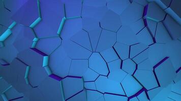 Seamless loop animation of abstract 3D background with randomly moving blue and purple shiny blocks with realistic light and shadows , motion graphics , looped , 4k , 60 fps video