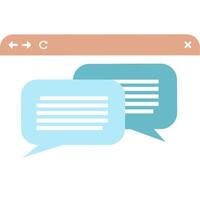 Communication speech bubbles over icons Simple chat message icon vector