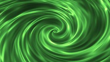 Abstract 3D background with smoothly rotating green swirl of thick liquid substance with bright metallic effect , motion graphics , 4k , 60 fps video