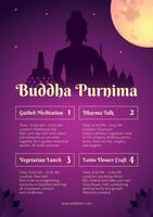 Gradient vesak buddha purnima template design vector