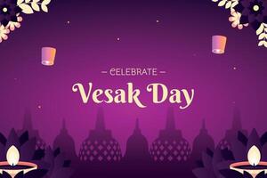 Gradient vesak background template design vector