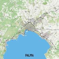 Palma Spain map poster art vector