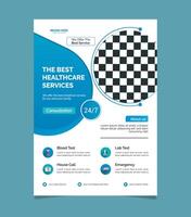 healthcare and medical Corporate flyer or poster design, Brochure Flyer Layout template design vector