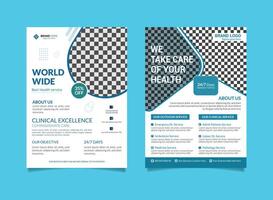 healthcare and medical Corporate flyer or poster design, Brochure Flyer Layout template design vector