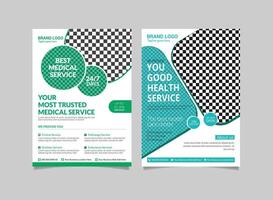 healthcare and medical Corporate flyer or poster design, Brochure Flyer Layout template design vector