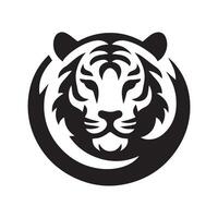 minimalist tiger logo on a white background vector