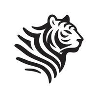 minimalist tiger logo on a white background vector