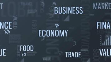 mundo economía y negocio. internacional comercio concepto. mundo financiero capitales video
