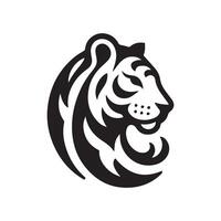 minimalist tiger logo on a white background vector