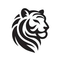 minimalist tiger logo on a white background vector