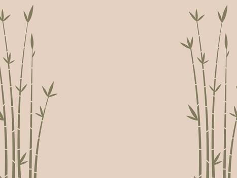 Tropical background with bamboo. Pastel abstract background with plants. Summer illustration with copy space for text vector