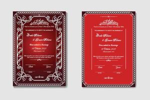 islami matrimonio certificado diseño vector