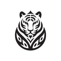 minimalist tiger logo on a white background vector