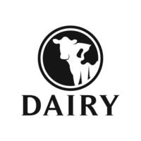 dairy flat modern minimalist logo vector