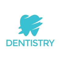 dentistry flat modern minimalist logo vector