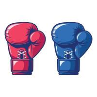 boxing gloves cartoon illustration design vector