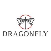 dragonfly modern flat minimalist logo vector