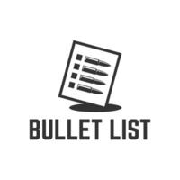 bullet list flat modern logo vector