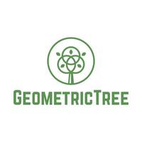 geometric tree logo vector