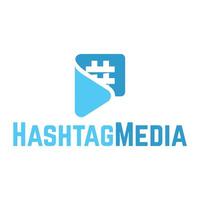 hashtag media logo vector