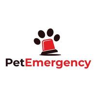 pet emergency flat modern logo vector