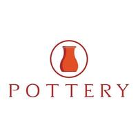 pottery flat modern minimalist logo vector