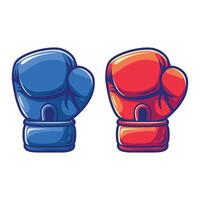 boxing gloves cartoon illustration design vector