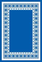 antiguo jugando tarjeta antecedentes. azul y blanco ornamento vector