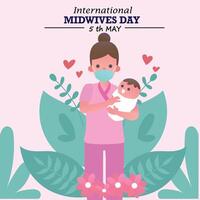 international day of the midwife vector