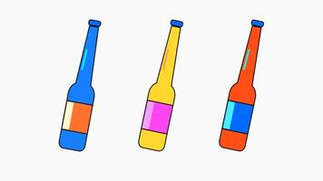 beer flat illustration footage for animation, design, icon, template, design, etc video