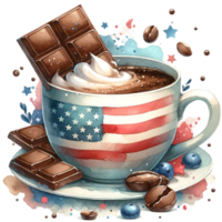 4th July Cute Coffee Cup Clipart 4Th July Clipart, Cute Coffee Cup Art png