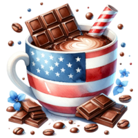 4th July Cute Coffee Cup Clipart 4Th July Clipart, Cute Coffee Cup Art png