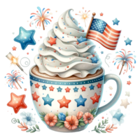 4th July Cute Coffee Cup Clipart 4Th July Clipart, Cute Coffee Cup Art png