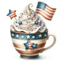 4th July Cute Coffee Cup Clipart 4Th July Clipart, Cute Coffee Cup Art png