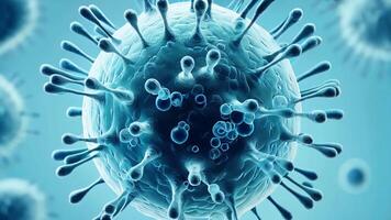 Spettacoli un' digitale 3d rappresentazione di un' virus, possibilmente significava per depict un' patogeno come come il coronavirus video