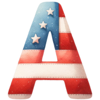 4th of July Alphabet and Number bringing the essence of Independence Day to your creations png