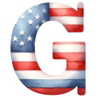 4th of July Alphabet and Number bringing the essence of Independence Day to your creations png