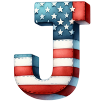 4th of July Alphabet and Number bringing the essence of Independence Day to your creations png