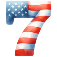 4th of July Alphabet and Number bringing the essence of Independence Day to your creations png