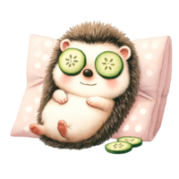 adorável animal clipart com pepino fatias adorável encontra peculiar com nosso encantador animais com pepino fatia clipart png